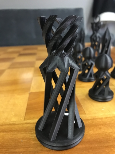 Geometric Chess Set 3D Print 394041