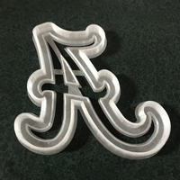 Small Cookie Cutter Alabama "A" Logo 3D Printing 394096