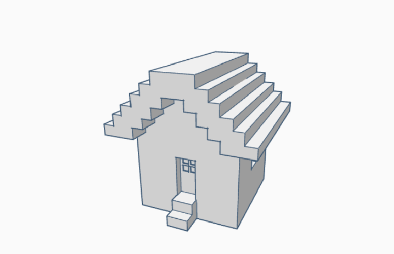 Minecraft village House  3D Print 394608