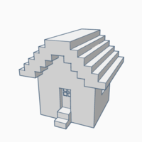 Small Minecraft village House  3D Printing 394608