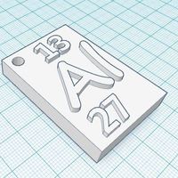 Small keychain aluminium 3D Printing 39461