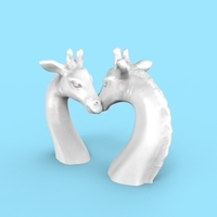 Small A Giraffe figurine- send a hug/kiss in COVID-19 3D Printing 394818