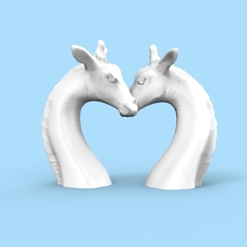 A Giraffe figurine- send a hug/kiss in COVID-19 3D Print 394823