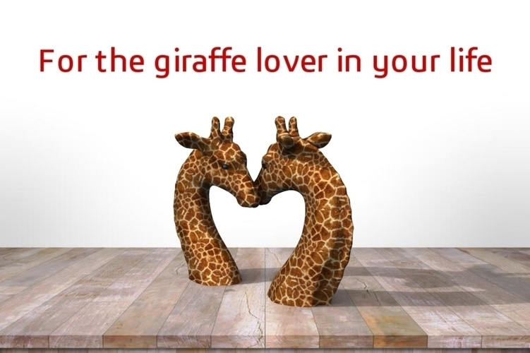 A Giraffe figurine- send a hug/kiss in COVID-19 3D Print 394824