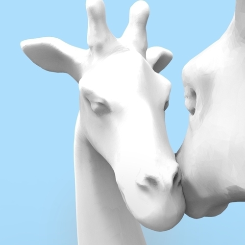 A Giraffe figurine- send a hug/kiss in COVID-19 3D Print 394827