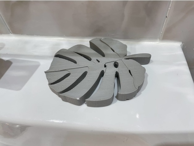 Monstera leaf soap dish 3D Print 394963