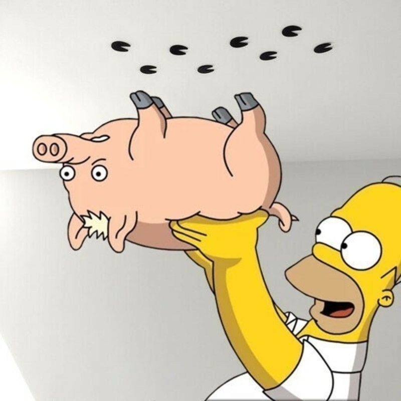 SPIDERPIG FOOTSTEPS SIMPSONS - HOMERO SIMPSON