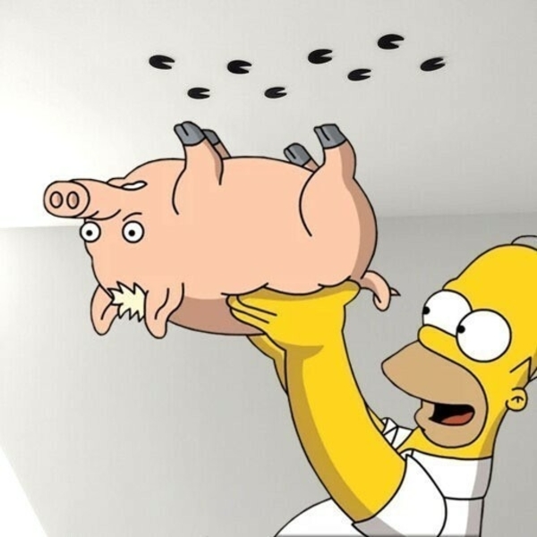 SPIDERPIG FOOTSTEPS SIMPSONS - HOMERO SIMPSON