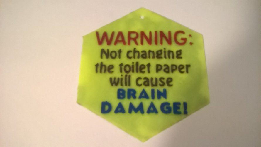 Change The Toilet Paper sign