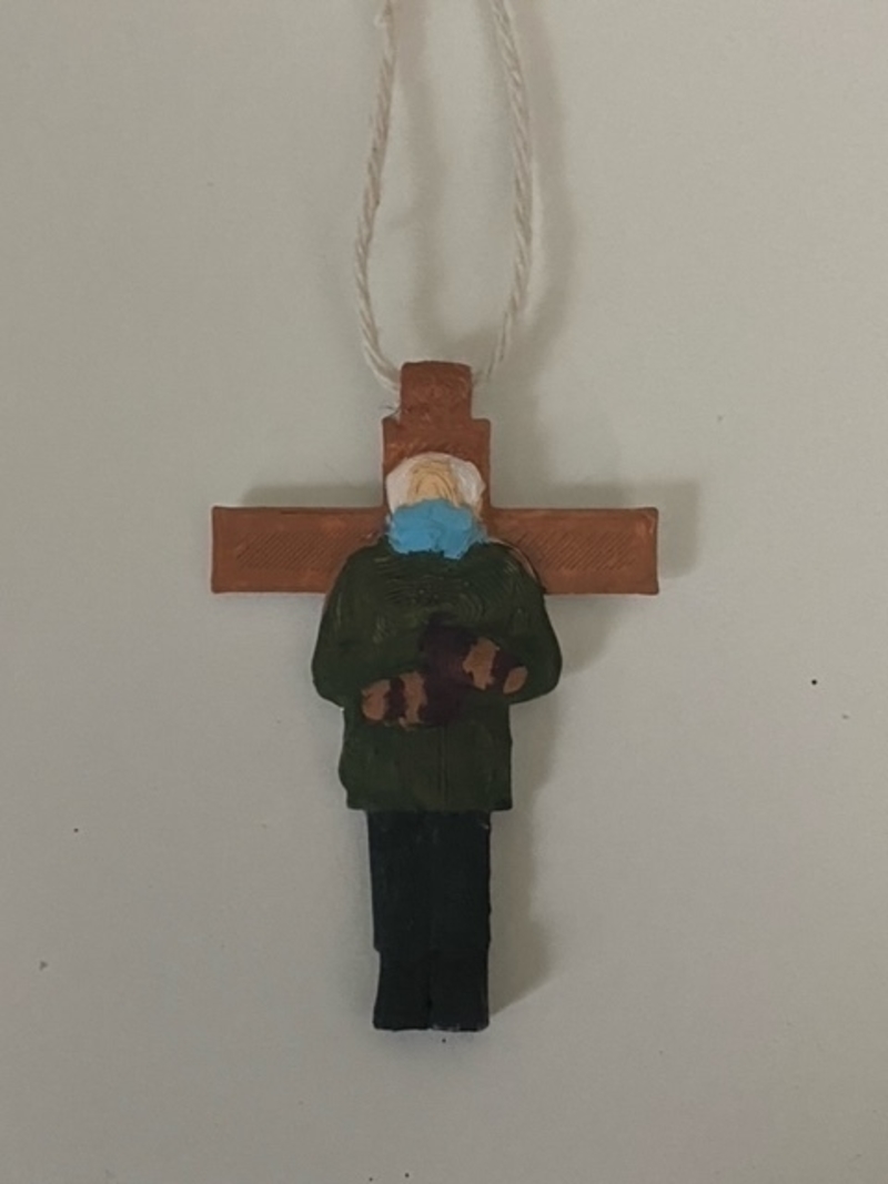 Bernie on a cross