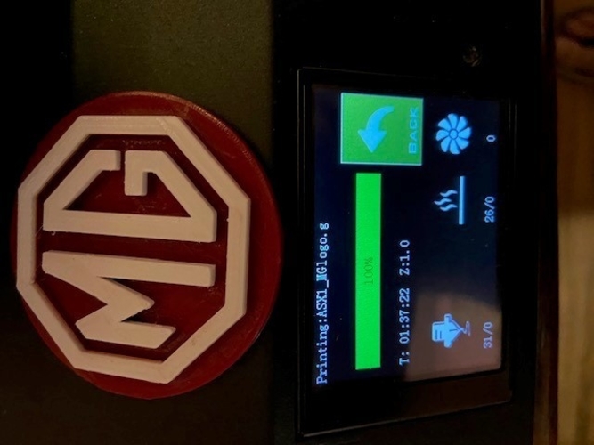 MG classic car badge 3D Print 395583