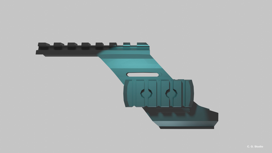 Handgun Tactical mount 3D Print 395642