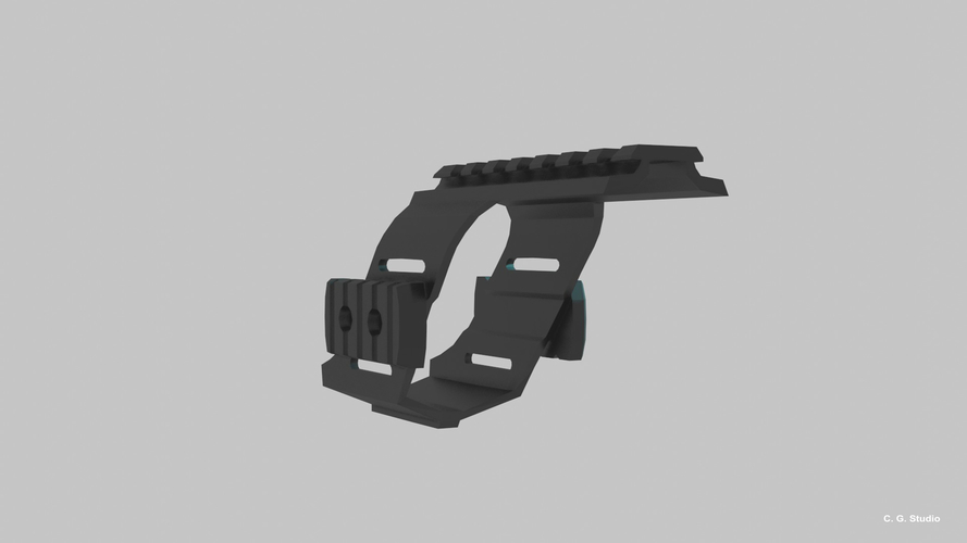 Handgun Tactical mount 3D Print 395644