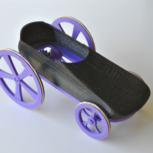 Rubber band car: Sportscar 3D Print 395757