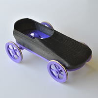 Small Rubber band car: Sportscar 3D Printing 395758