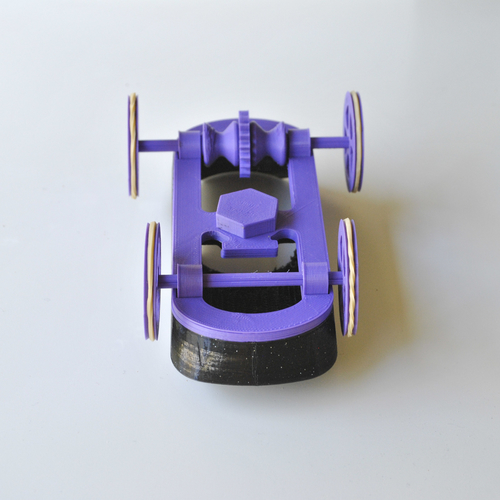 Rubber band car: Sportscar 3D Print 395760