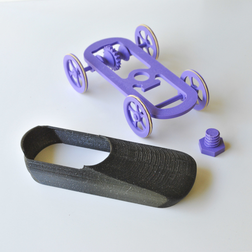 Rubber band car: Sportscar 3D Print 395761