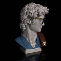 DAVID HIPSTER STL - Thumbnail 4