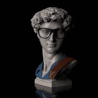 DAVID HIPSTER STL - Thumbnail 6