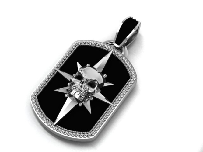 Skull jewelry pendant ring design by DjSlake / Подвес с черепом 3D Print 396277