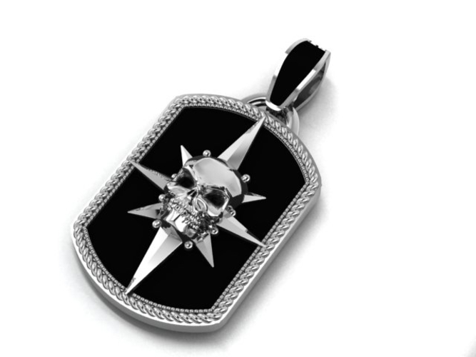 Skull jewelry pendant ring design by DjSlake / Подвес с черепом