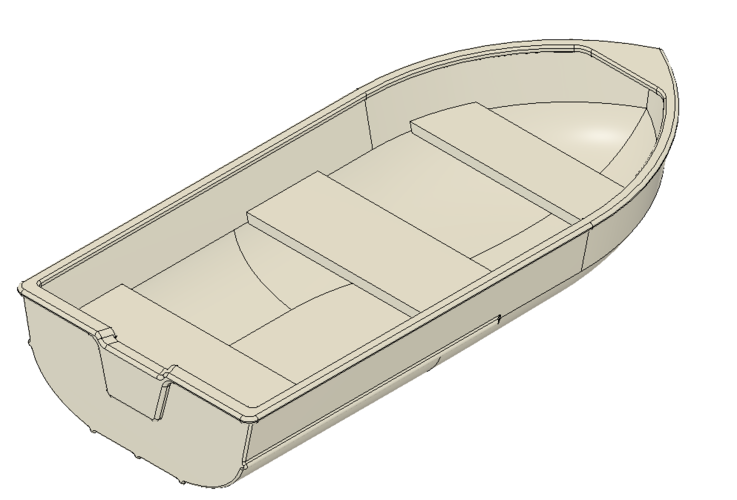 Open top lake boat model 3D Print 396282