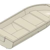 Small Open top lake boat model 3D Printing 396282