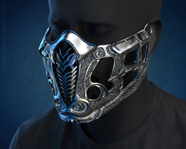 Sub Zero mask from Mortal Kombat 2021