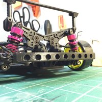 Small Sakura D3 Rear Sub Bumper (Short Back Body) 3D Printing 39639