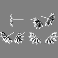 Small Fan earrings 3D Printing 396618