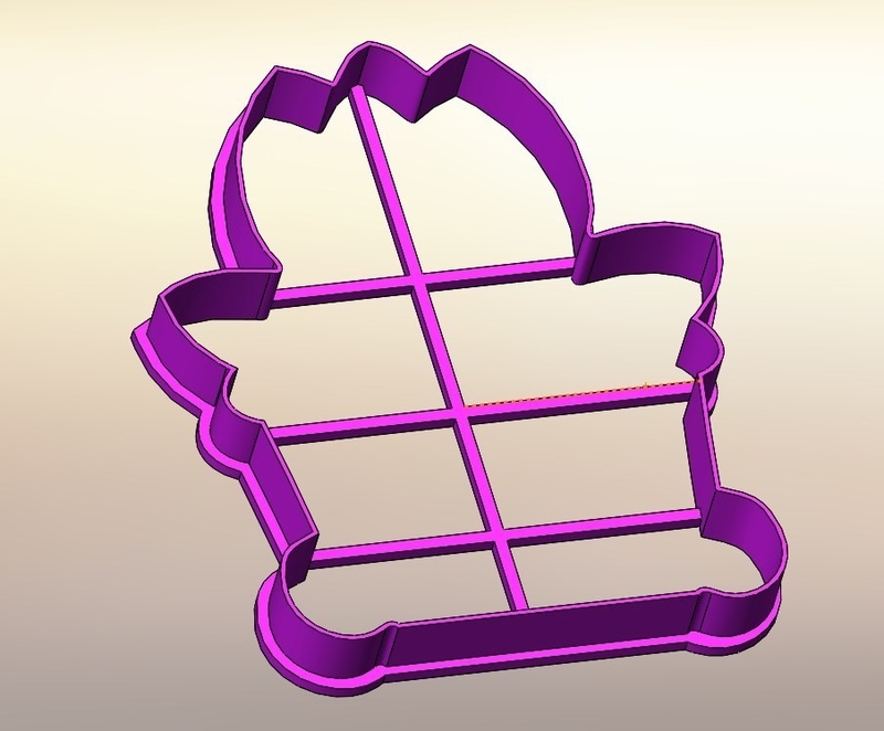Flower tulip and tulip in a pot - cookie cutter-11,16 and 18