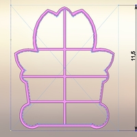 Flower tulip and tulip in a pot - cookie cutter-11,16 and 18 - Thumbnail 3