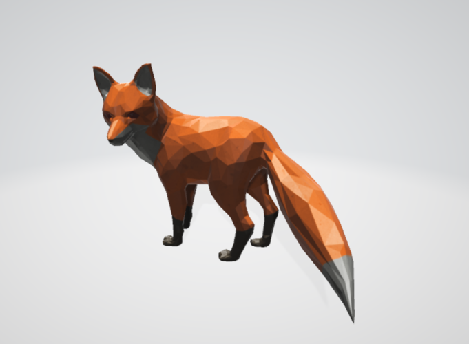 Fox Low Poly 3D Print 396662
