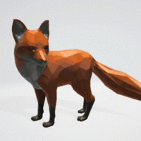 Small Fox Low Poly 3D Printing 396663