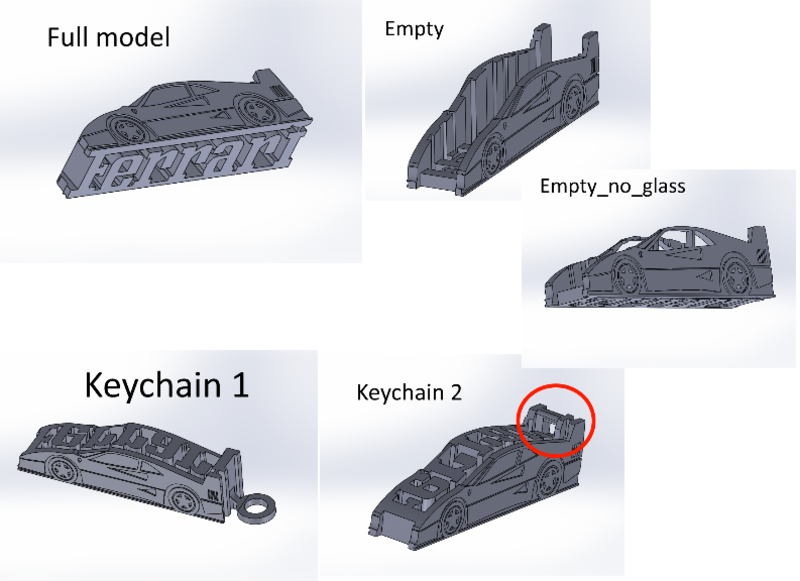 Ferrari F40 and Text (double-sided)