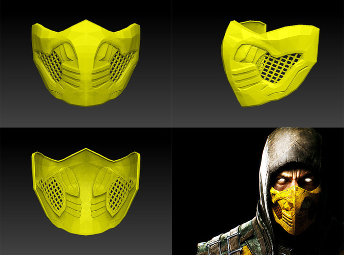 3D Printed Scorpion MK11 Mask by masonmiller | Pinshape