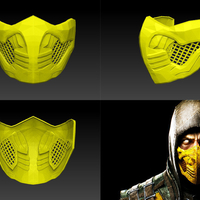 Small Scorpion MK11 Mask 3D Printing 396706