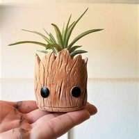 Small Baby Groot Head Planter  3D Printing 396709