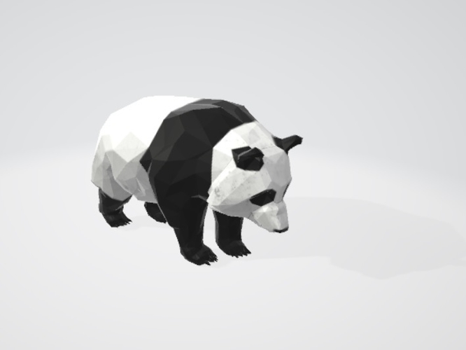 PANDA LOW POLY 3D Print 396760