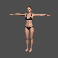Beautiful Woman - 3d character - Thumbnail 1