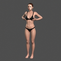 Small Beautiful Woman - 3d character 3D Printing 396799