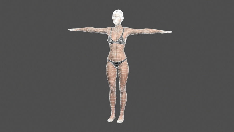 Beautiful Woman - 3d character 3D Print 396805