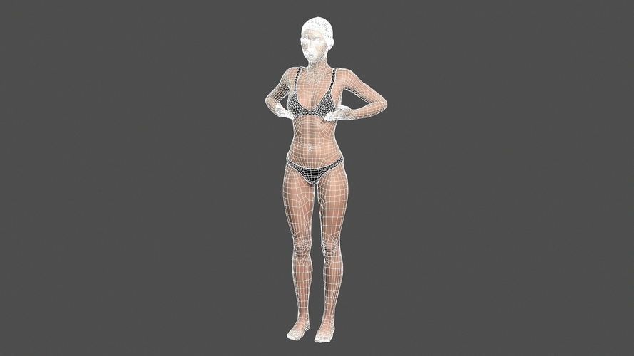 Beautiful Woman - 3d character 3D Print 396809