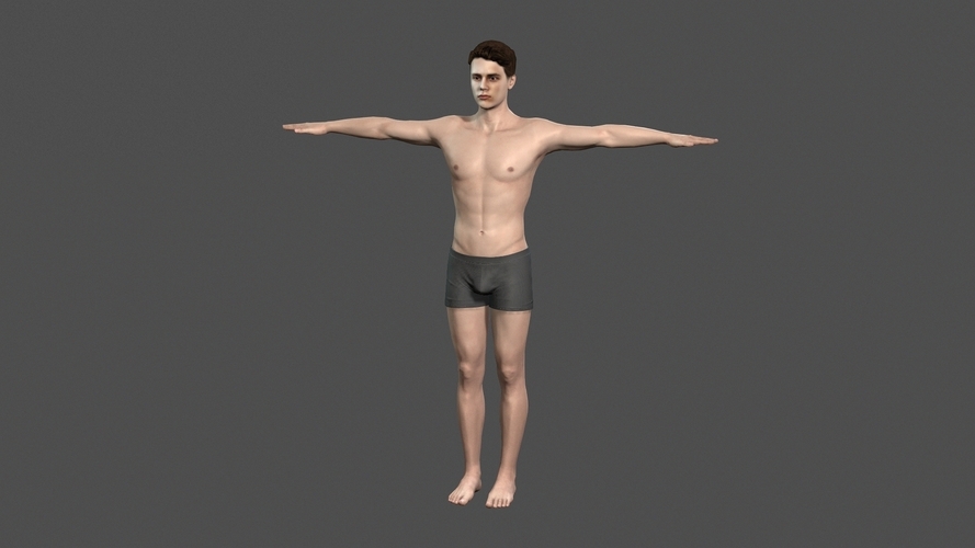 Beautiful man -3d character 3D Print 396875