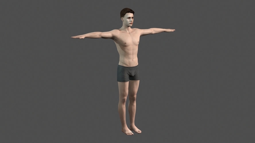 Beautiful man -3d character 3D Print 396883