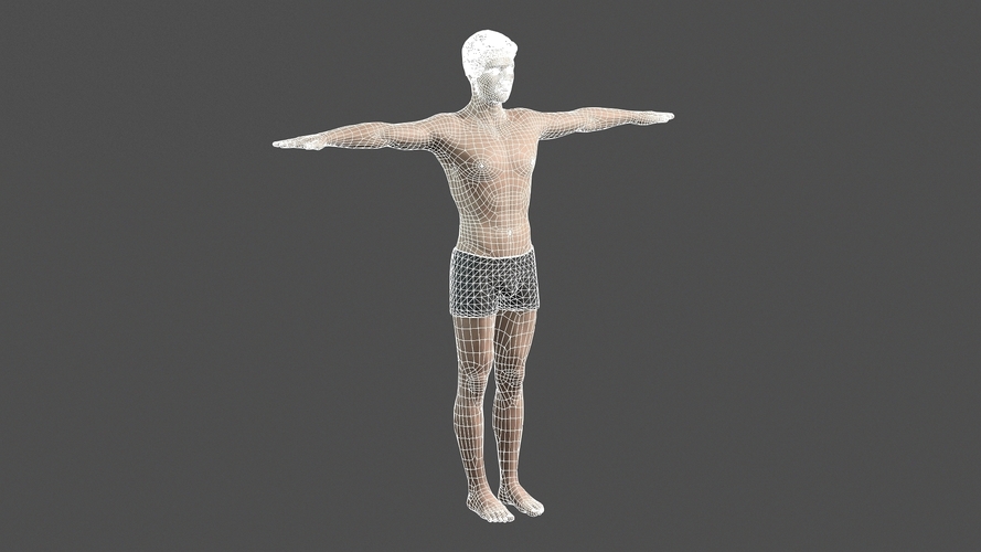 Beautiful man -3d character 3D Print 396885