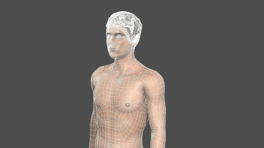 Beautiful man -3d character 3D Print 396905