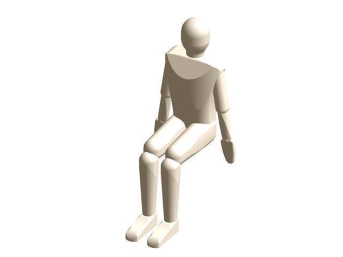 Sitting dummy - Size 1,63 m 3D Print 396958