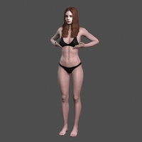Beautiful Woman -3d character - Thumbnail 3