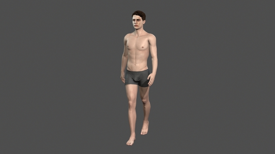 Beautiful man -3d charact 3D Print 397058